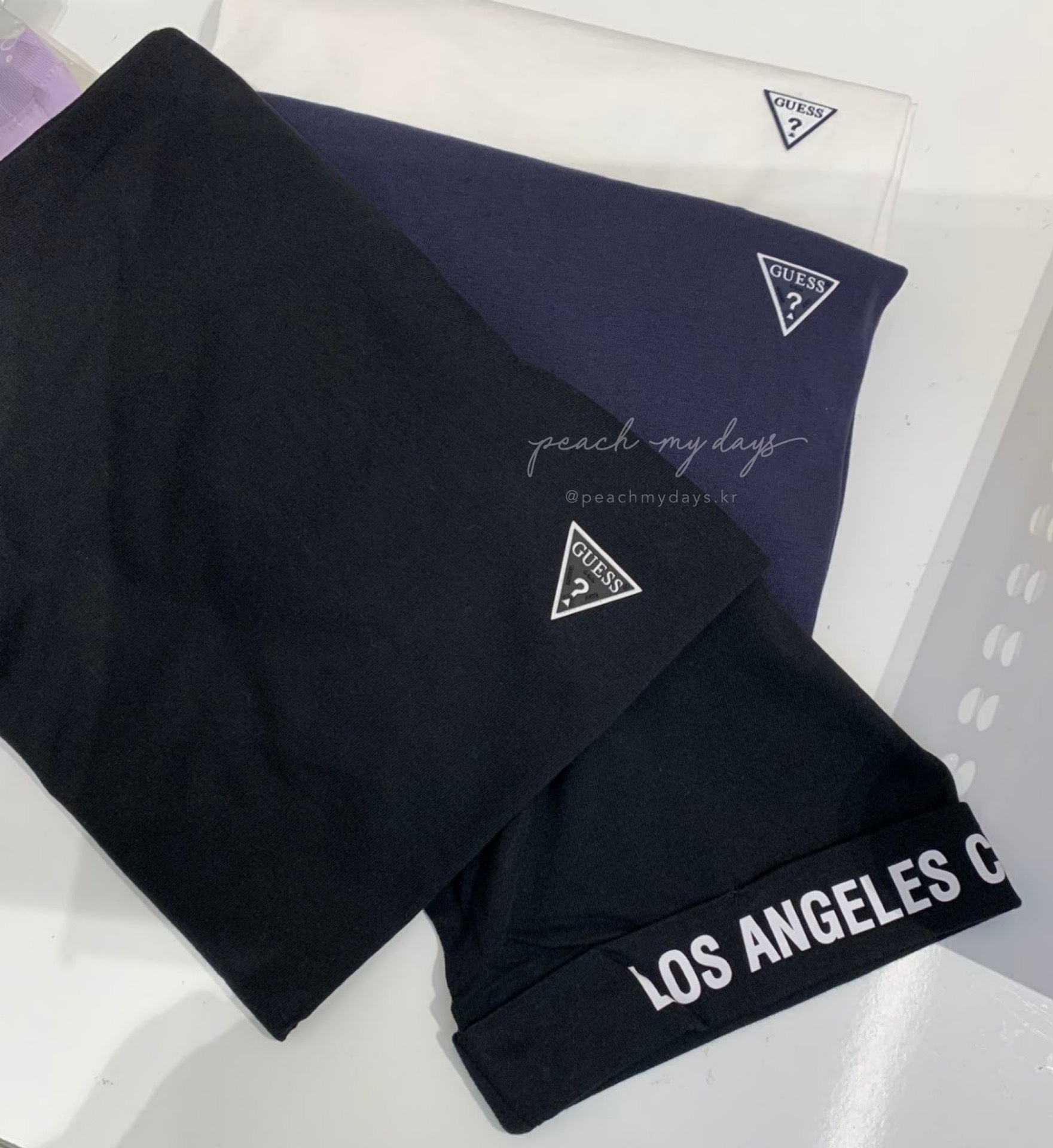 Guess Hem String Semi Overfit Short Sleeve Tee Peach My Days