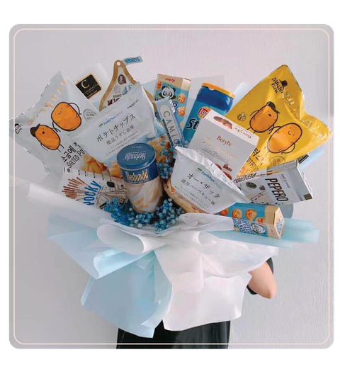 Imported Snacks with Baby Breathe Bouquet_RM215 include Snacks costs approximately RM70-RM90.png