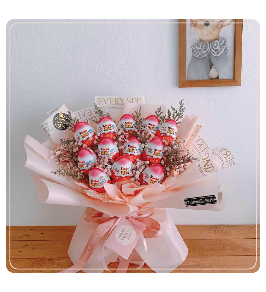 [Valentine's Day] 12 Kinder Joy Surprise Egg Bouquet_M Size_RM170.png