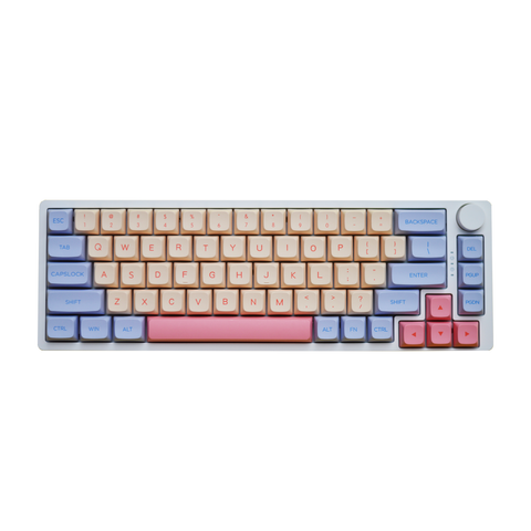 Pre-Built Marshmallow 67 keys with Knob 65% KalerKeyboard KTT Red Wine