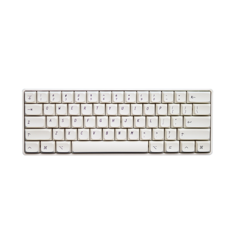Pre-Built Mac White 61 keys 60% KalerKeyboard KTT Kang White
