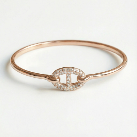 玫瑰金色手環_俯拍角度