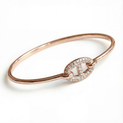 精緻珠寶摄影_玫瑰金色手環_45度角