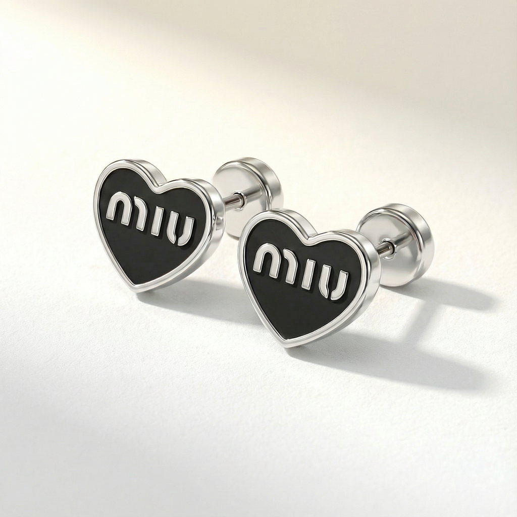 耳环自然日光黑色