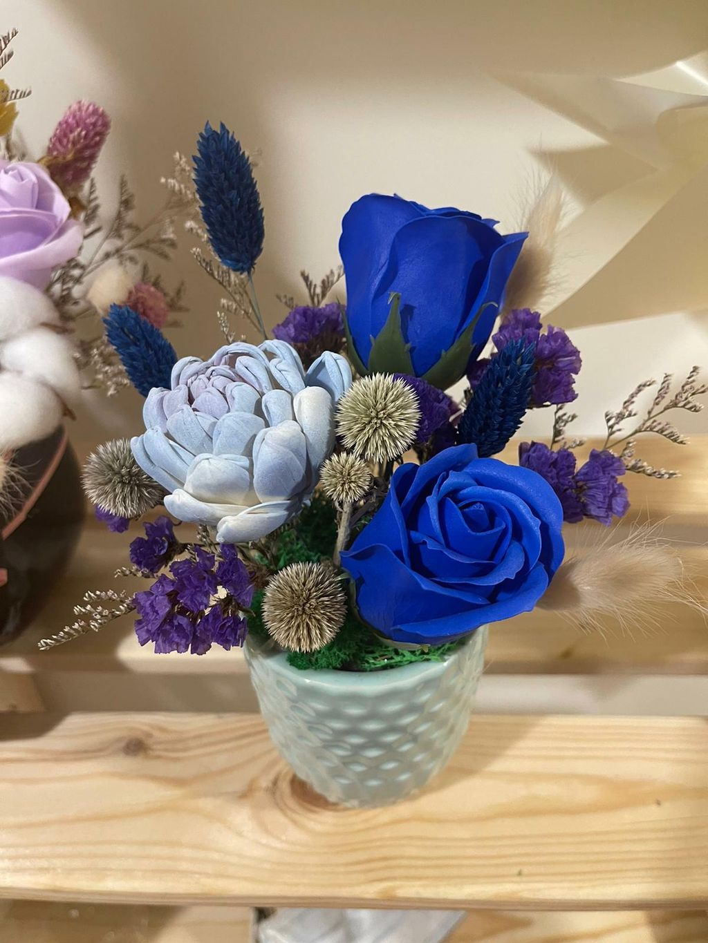 Bs01 香皂花 索拉乾燥花擺設 Greenland