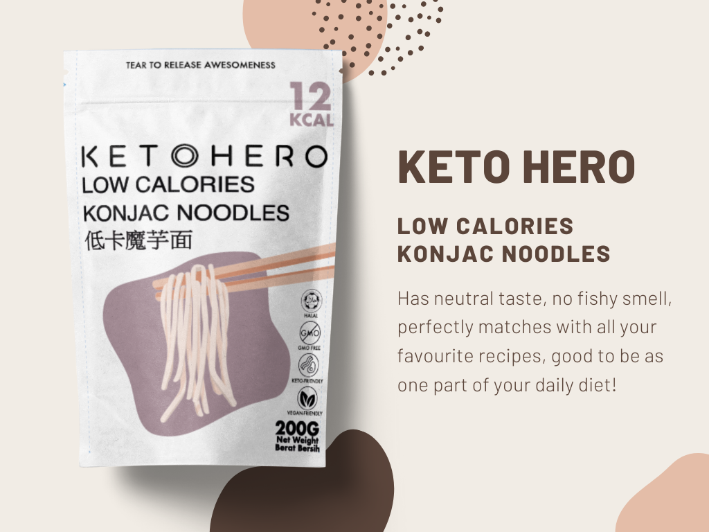 KETO HERO Low Calories Konjac Noodles Keto Hero
