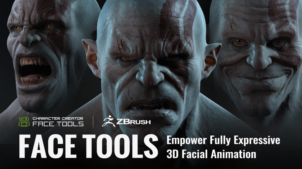 完美!!無縫配合ZBrush創建三維臉部模型動畫Reallusion ZBrush Face Tools