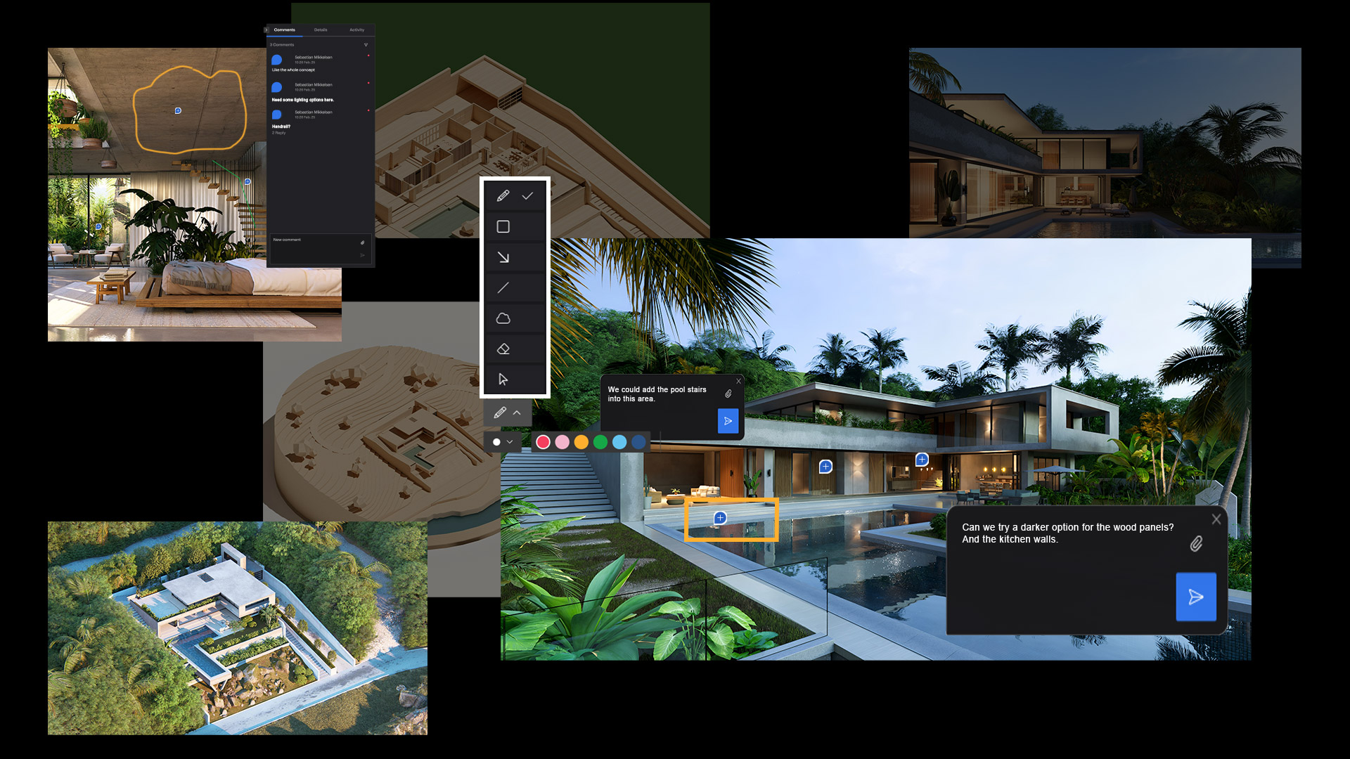 Lumion-Cloud-villa-composite-black