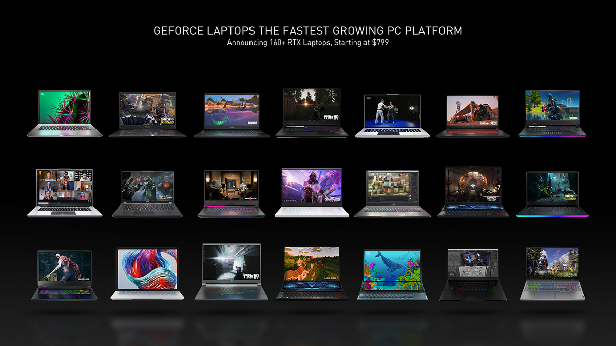 NVIDIA 持續壯大生態圈，推出新款 GeForce 筆記型電腦與桌上型電腦、加入更多 GeForce NOW 合作夥伴，並推出專供創作者使用的 Omniverse