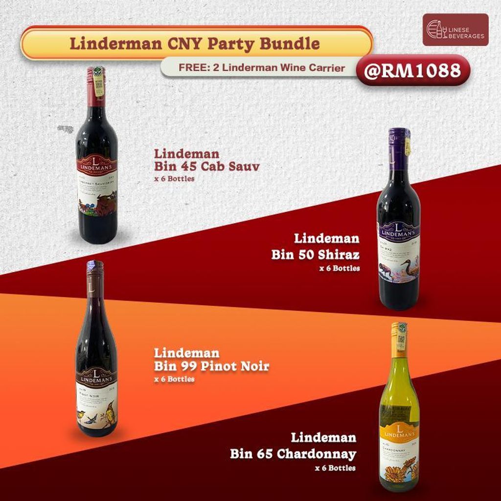 CNY 2024 Party Bundle 2 (18 x Lindeman's red wines and 6 x Lindeman's white wines)
