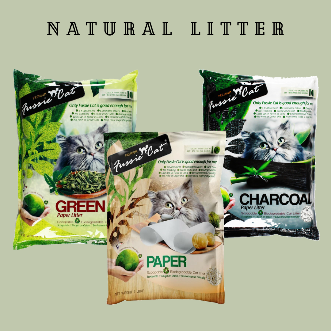 fussie cat paper litter