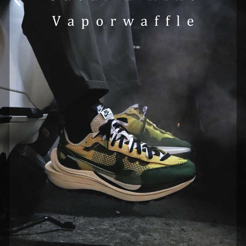 NICEDAY 代購 Nike Vaporwaffle x Sacai 3.0 酒紅 黃綠 CV1363 DD3035