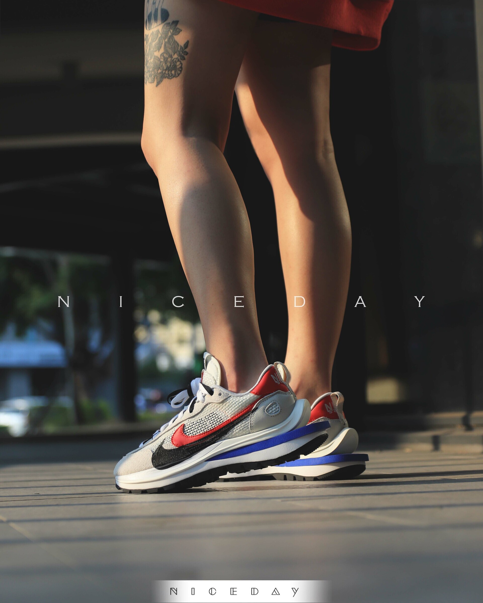 NICEDAY 部分現貨/代購Nike vaporwaffle x Sacai 白紅藍男女CV1363-100
