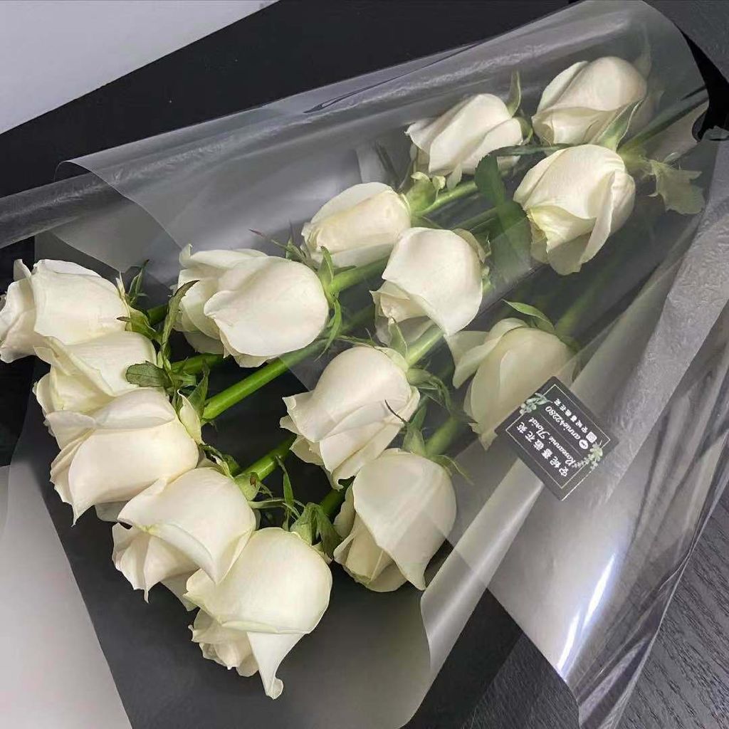 低調風格白玫瑰花束13朵 安妮薔薇花苑