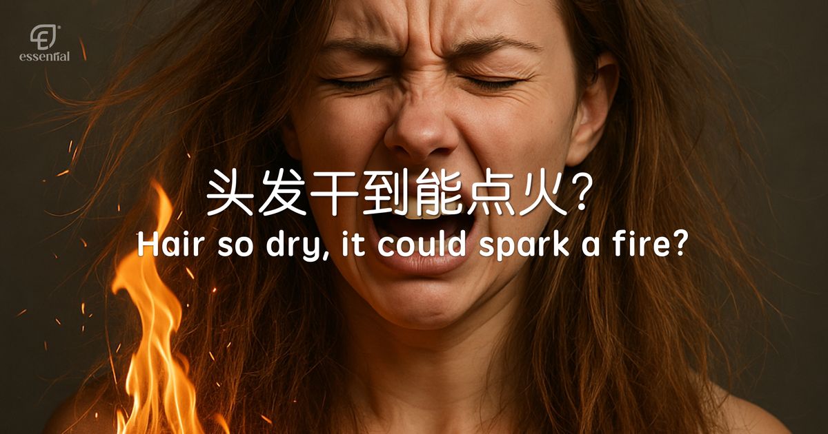 头发干到能点火?