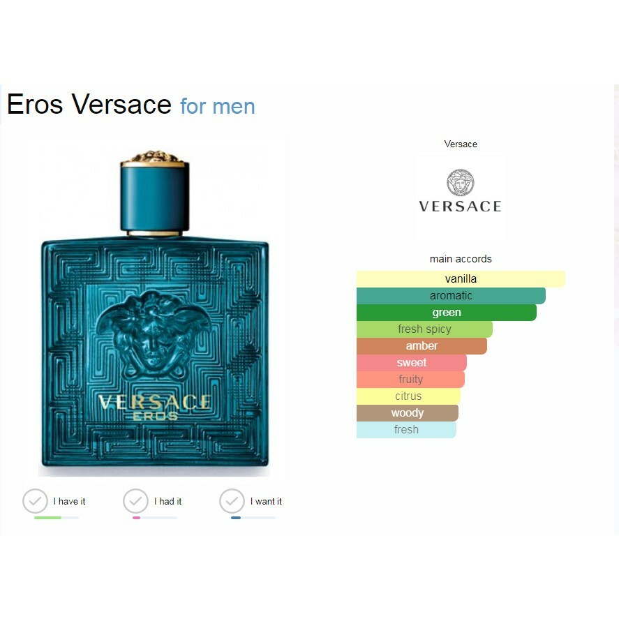 Versace Eros Eau De Toilette 100ml for 
