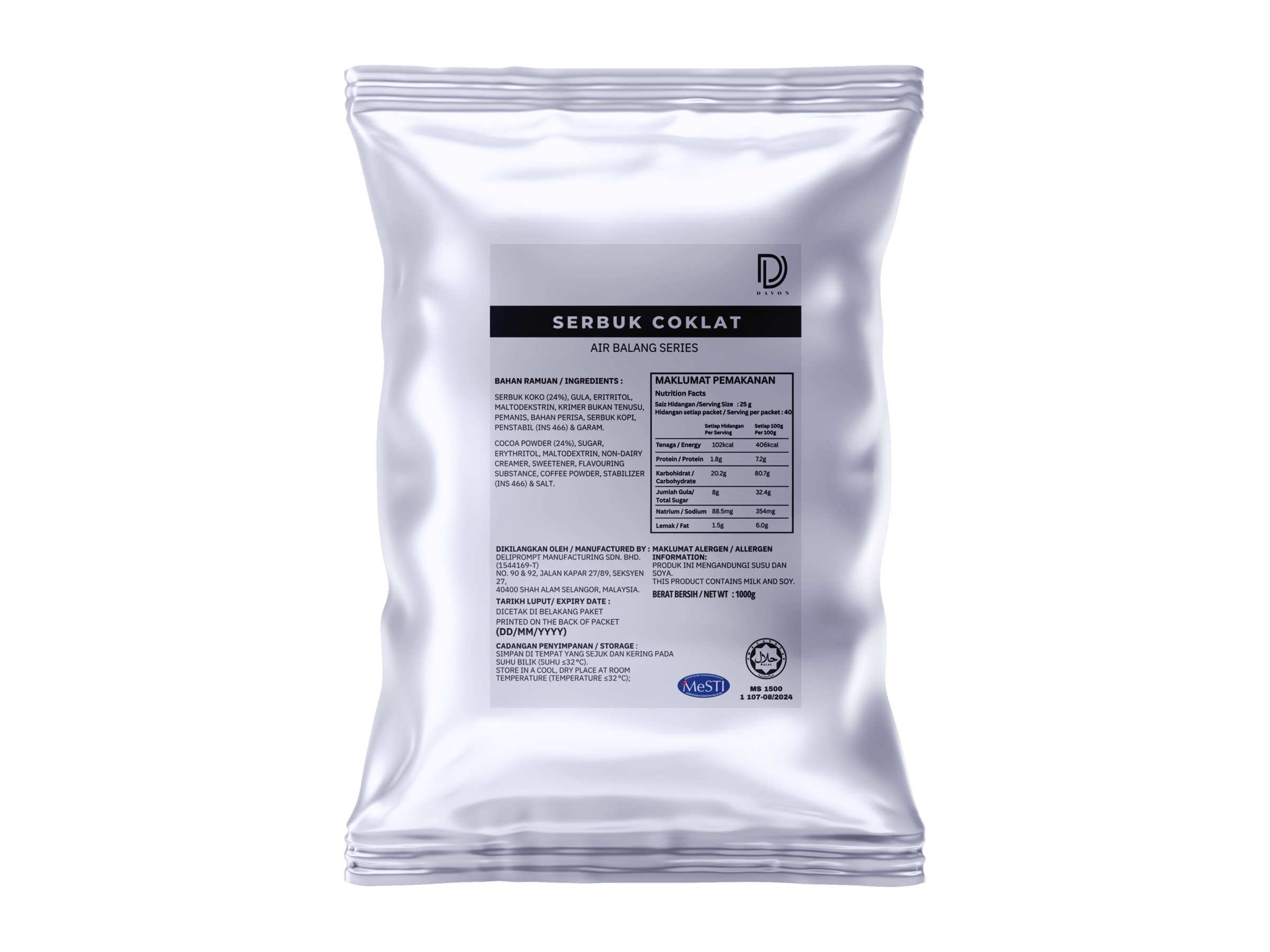 air balang - chocolate powder packaging 1kg