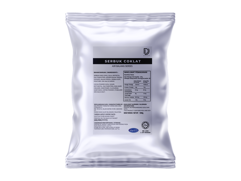 air balang - chocolate powder packaging 1kg