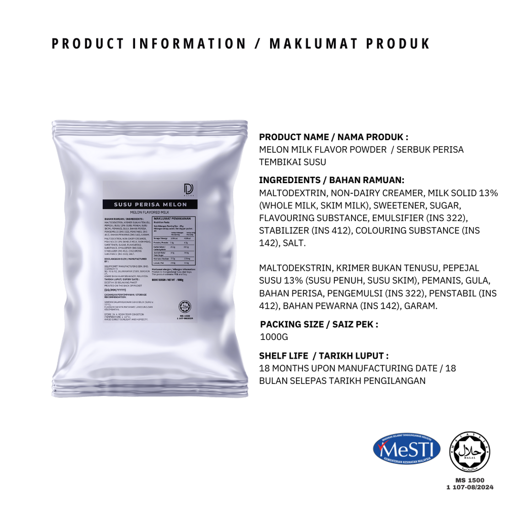 Melon milk product info