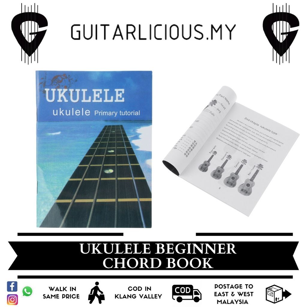 Ukulele Beginner Chord Book / Buku Kord Pemula Ukulele GUITARLICIOUS.MY