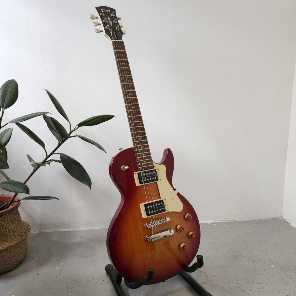 Cort CR100 Double Humbucker (HH) Les Paul Design Electric Guitar with Bag -  Cherry Red Sunburst – GUITARLICIOUS.MY