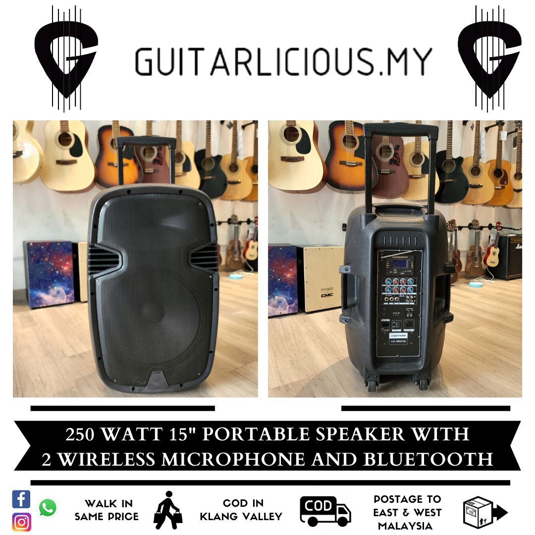 SP15BVHF -250watt 15 Portable Speaker with 2 Wireless Microphone and Bluetooth.jpeg