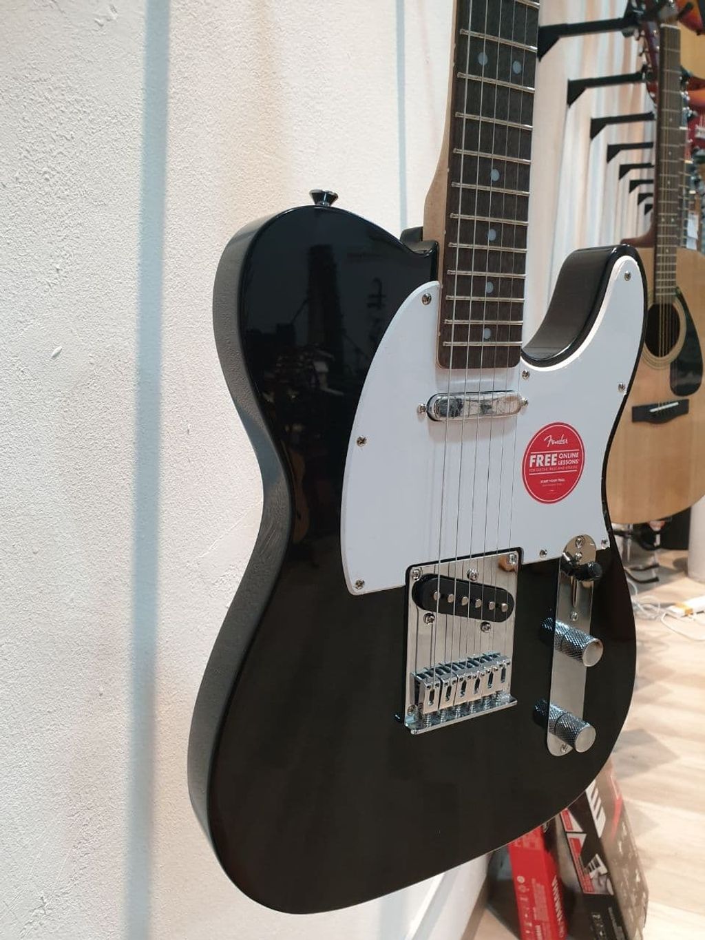 FENDER Squier Bullet Telecaster Electric Guitar, Laurel FB, Black (F03