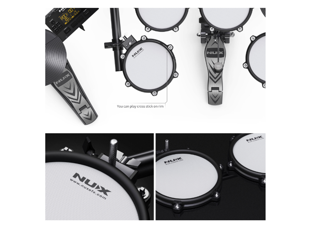 NUX DM200 All Mesh Head Digital Electronic Drum Basic Package (DM200