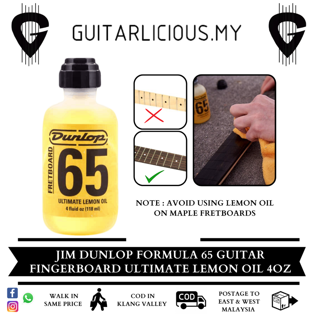 Jim Dunlop 6554 Formula 65 Guitar Fingerboard Ultimate Lemon Oil 4Oz