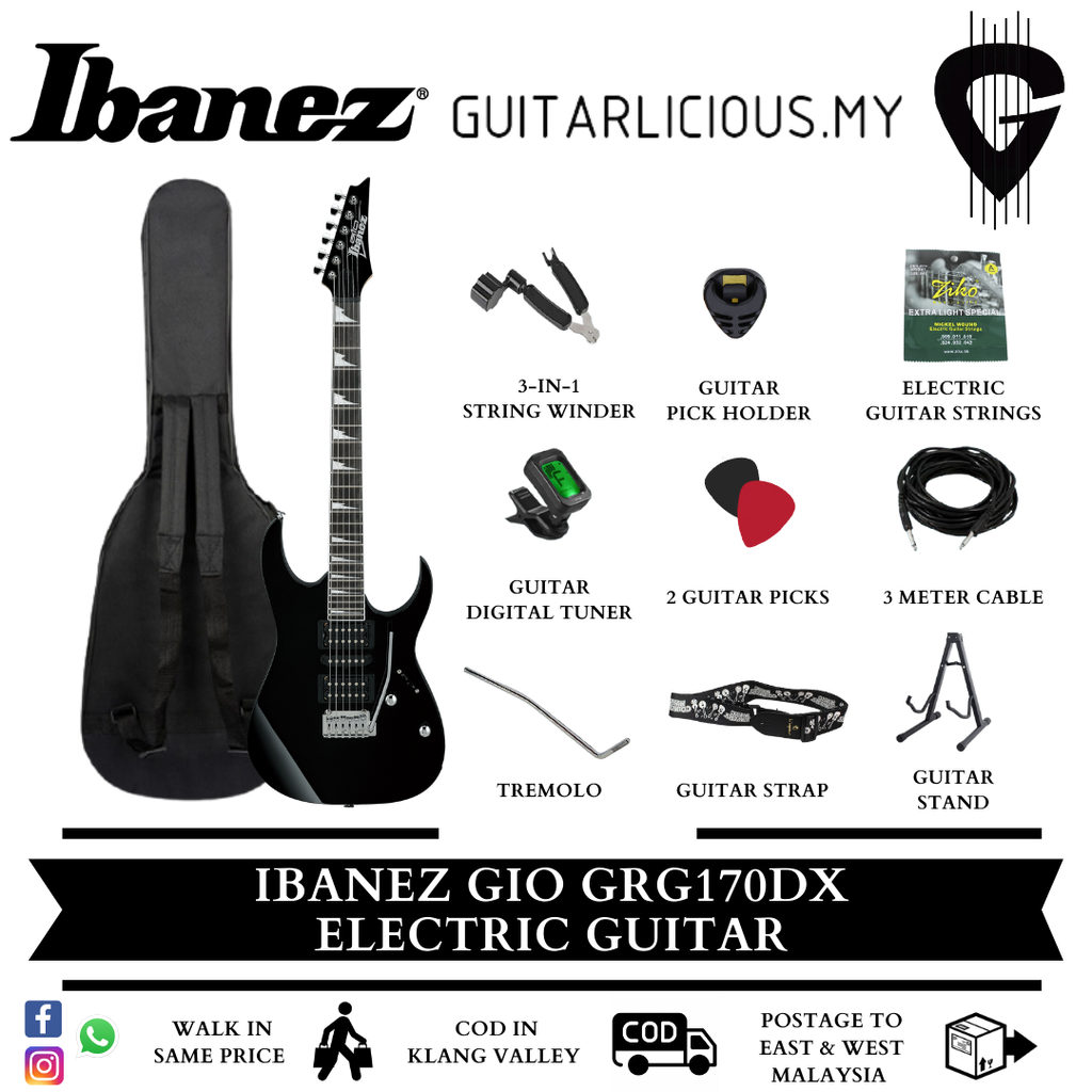 Ibanez GRG170DX, Black Night, Package C
