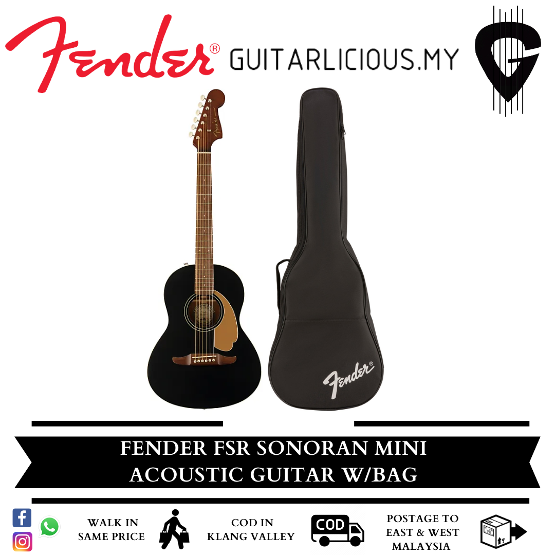 Fender FSR Sonoran Mini Acoustic Black Package A