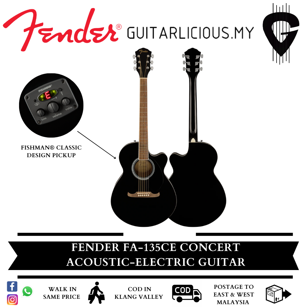 Fender FA135CE Black, Package A