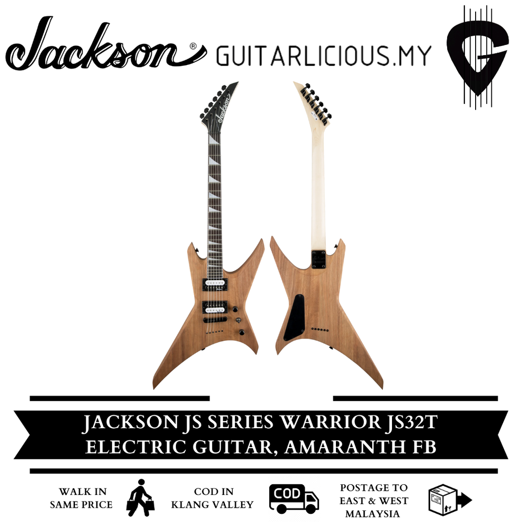 Jackson JS Series Warrior JS32T Electric Guitar, Amaranth FB - Natural Oil - Package A