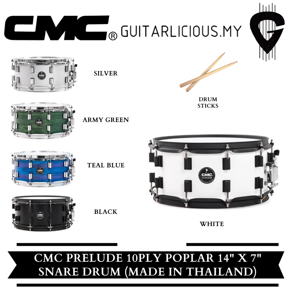 CMC Prelude Snare Drum, White