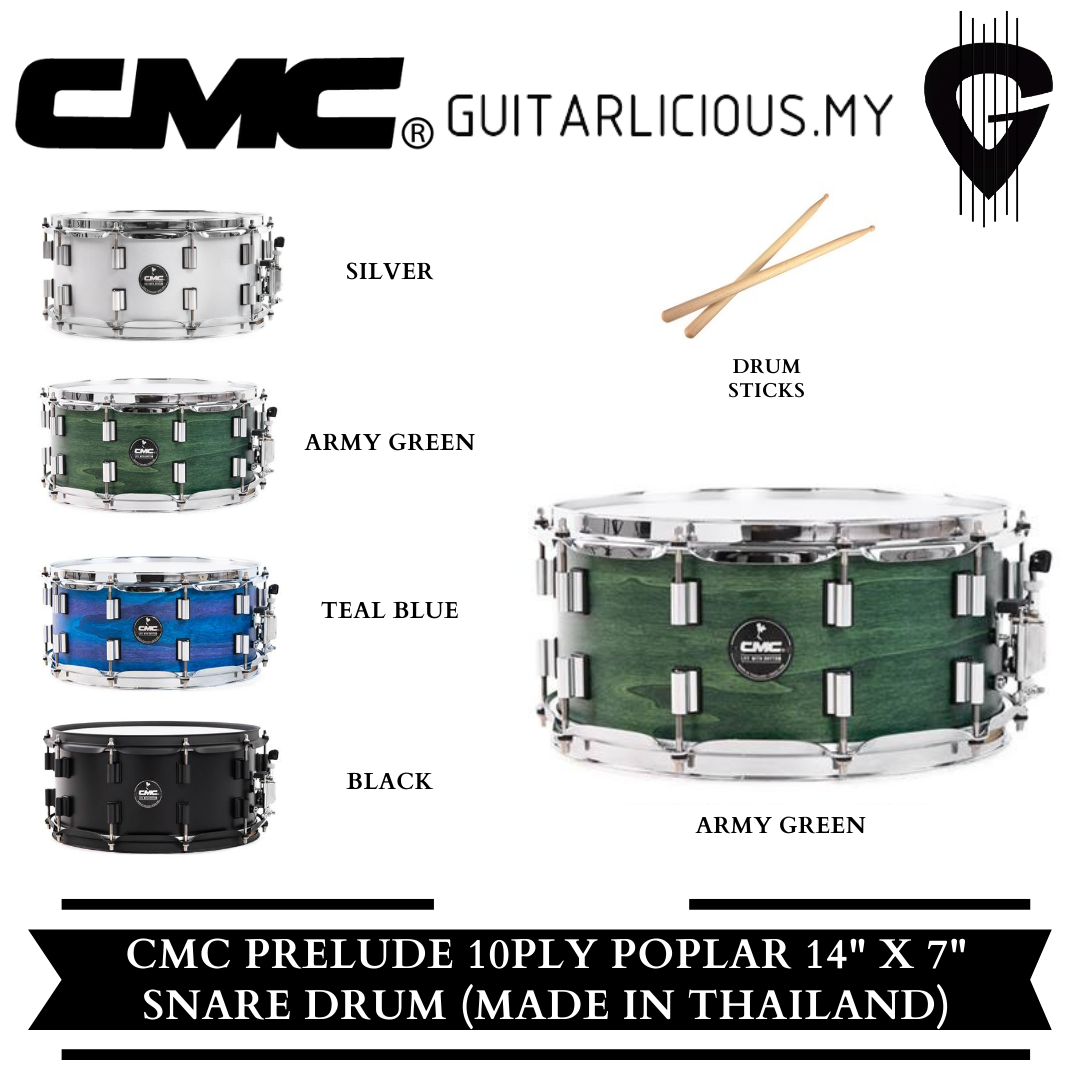 CMC Prelude Snare Drum, Army Green