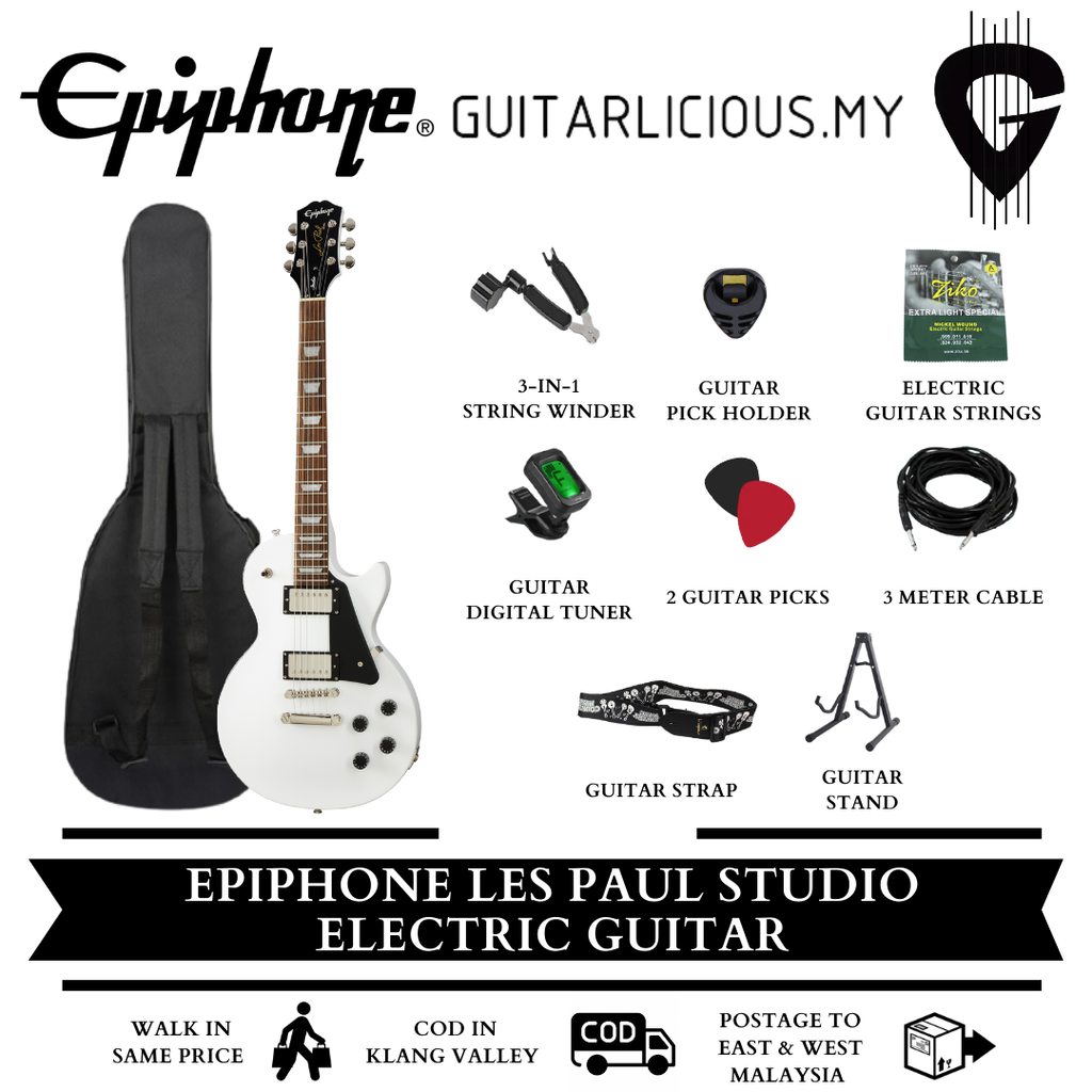 Les Paul Studio, Alpine White - Package C