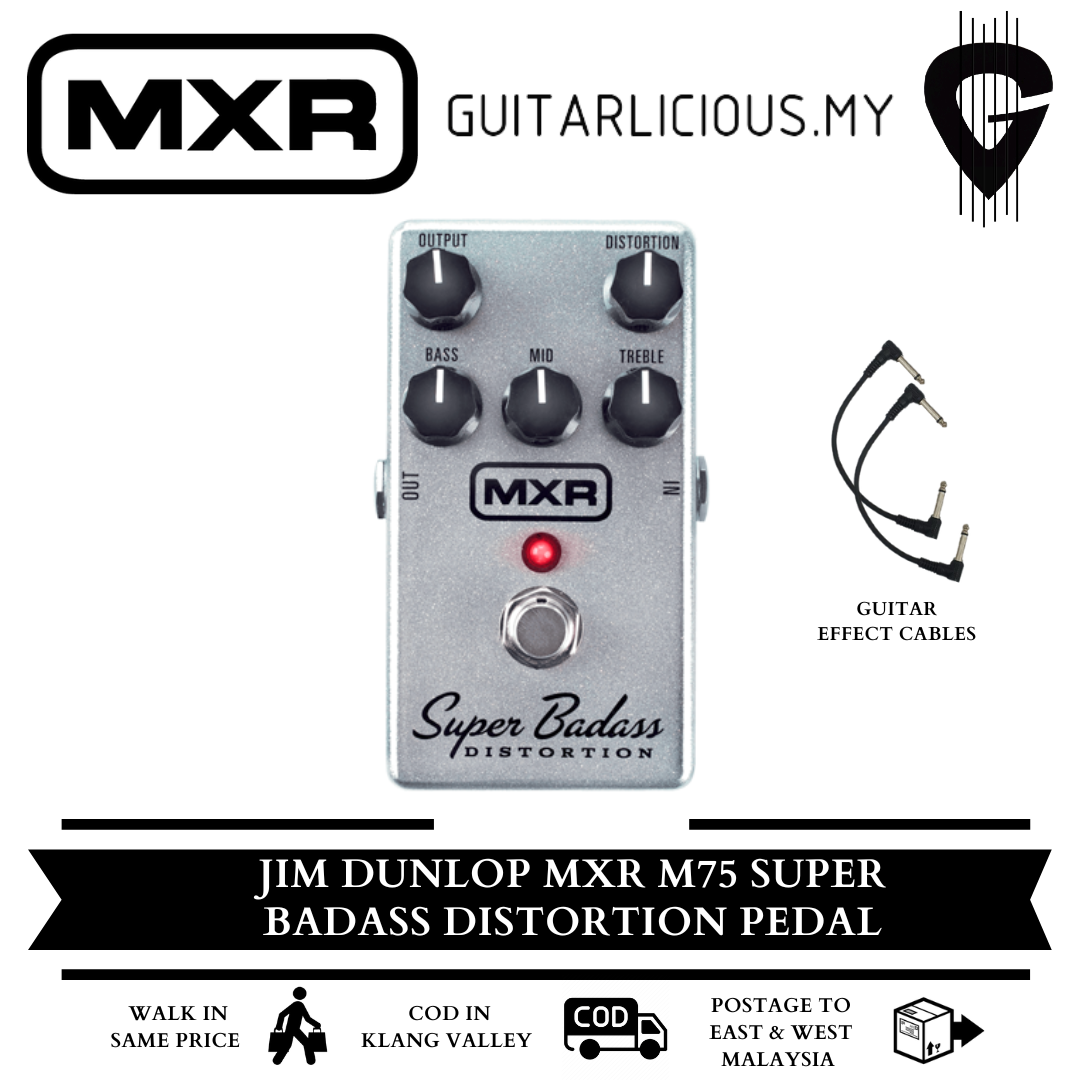 Jim Dunlop MXR M75 Super Badass Distortion Guitar Effect Pedal M-75 M  75 –