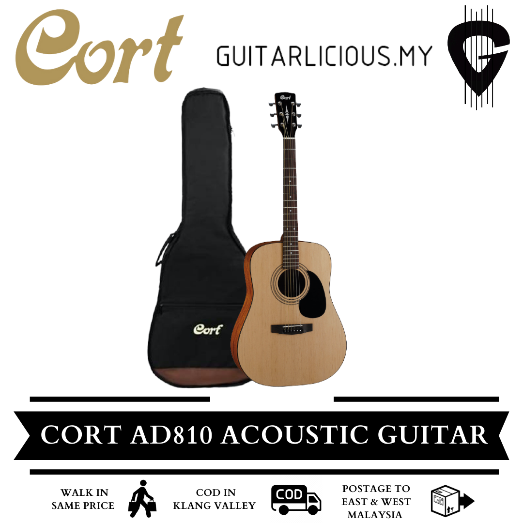 CORT AD810 41 inch Acoustic Guitar with Bag (AD-810 / AD 810) –  GUITARLICIOUS.MY