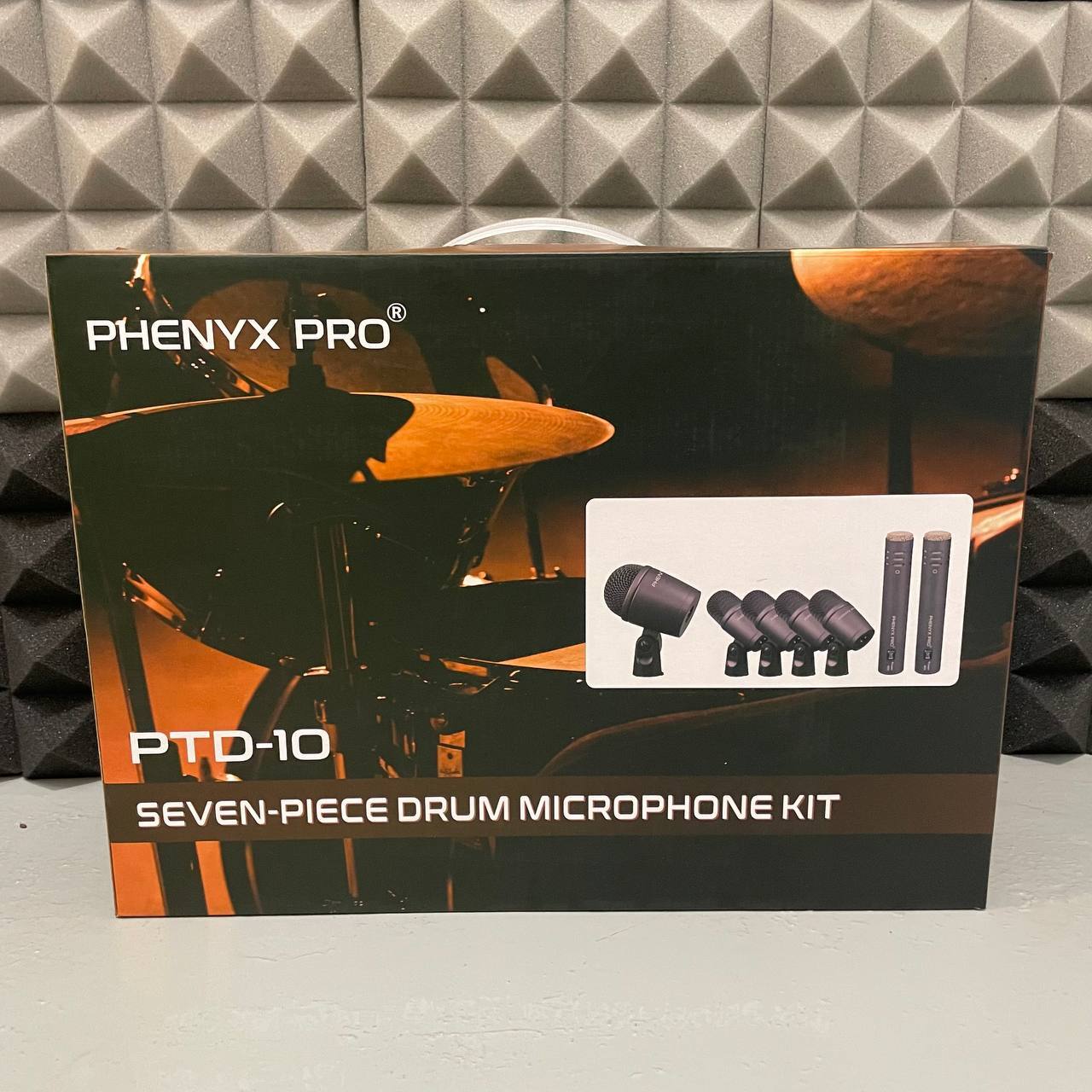 Phenyx Pro PTD-10 7-Piece Drum Instrument Microphone Kit, All Metal Wired  Dynamic Cardioid Mic