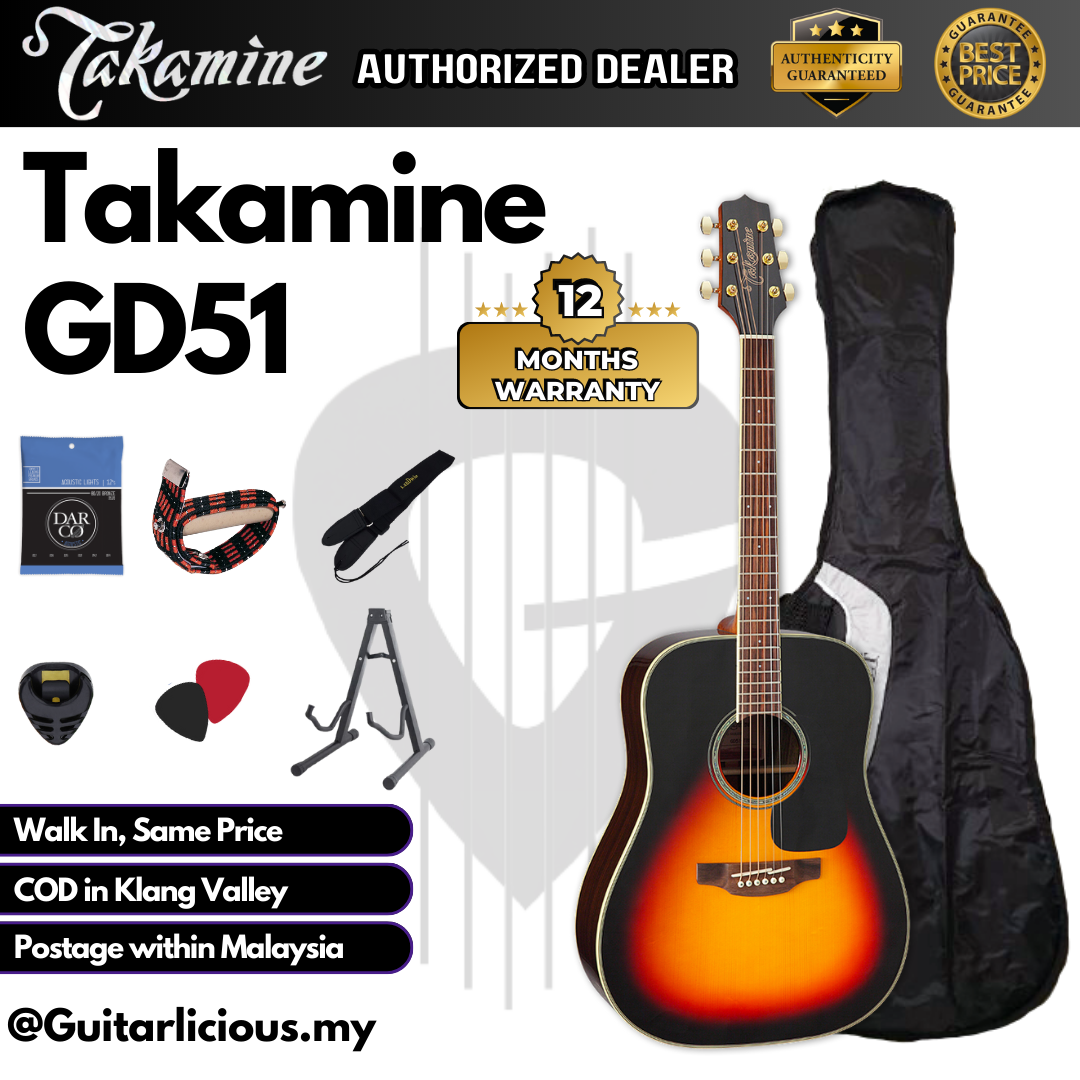 Takamine GD51, Brown Sunburst - B