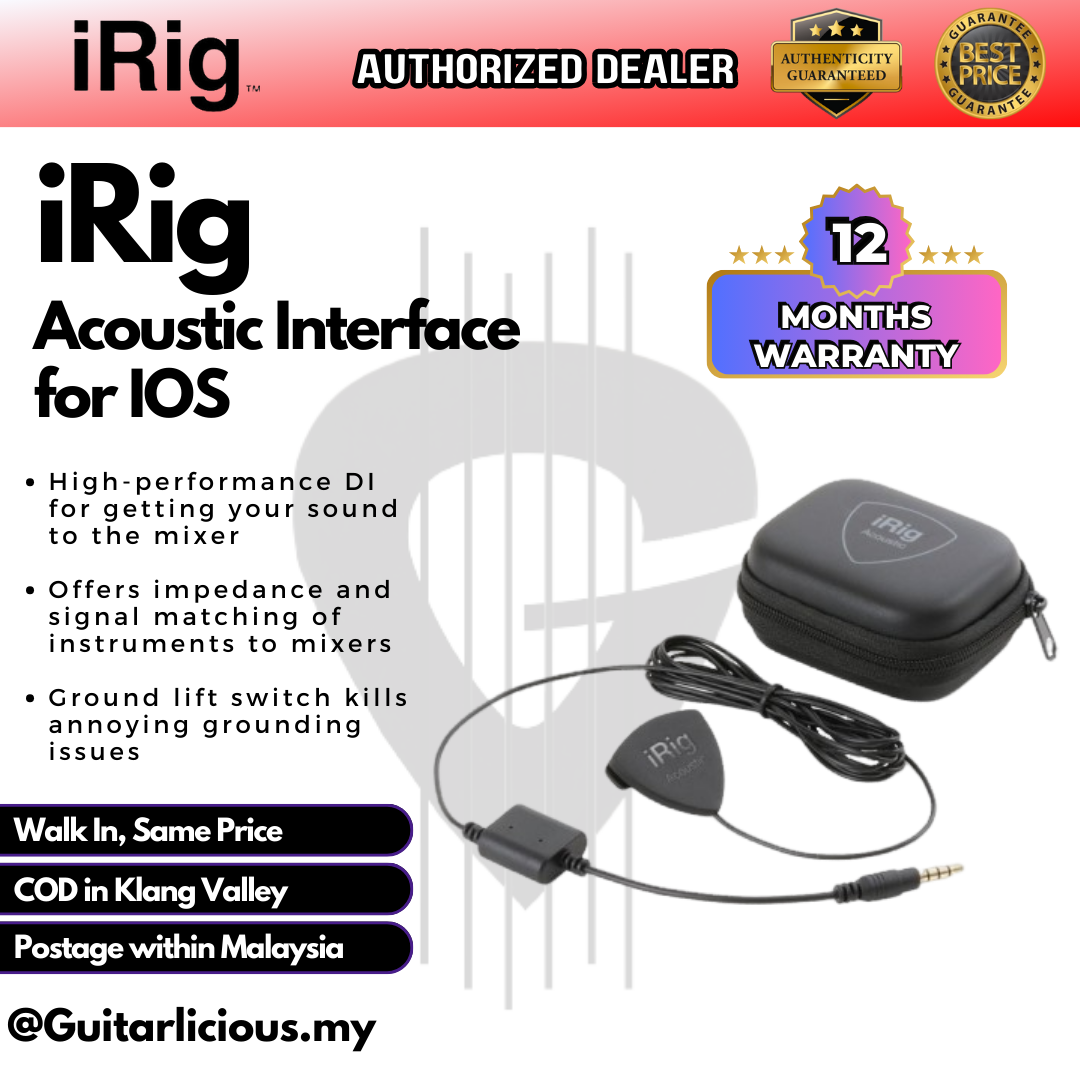 IK Multimedia iRig Acoustic Recording Interface For IOS Devices