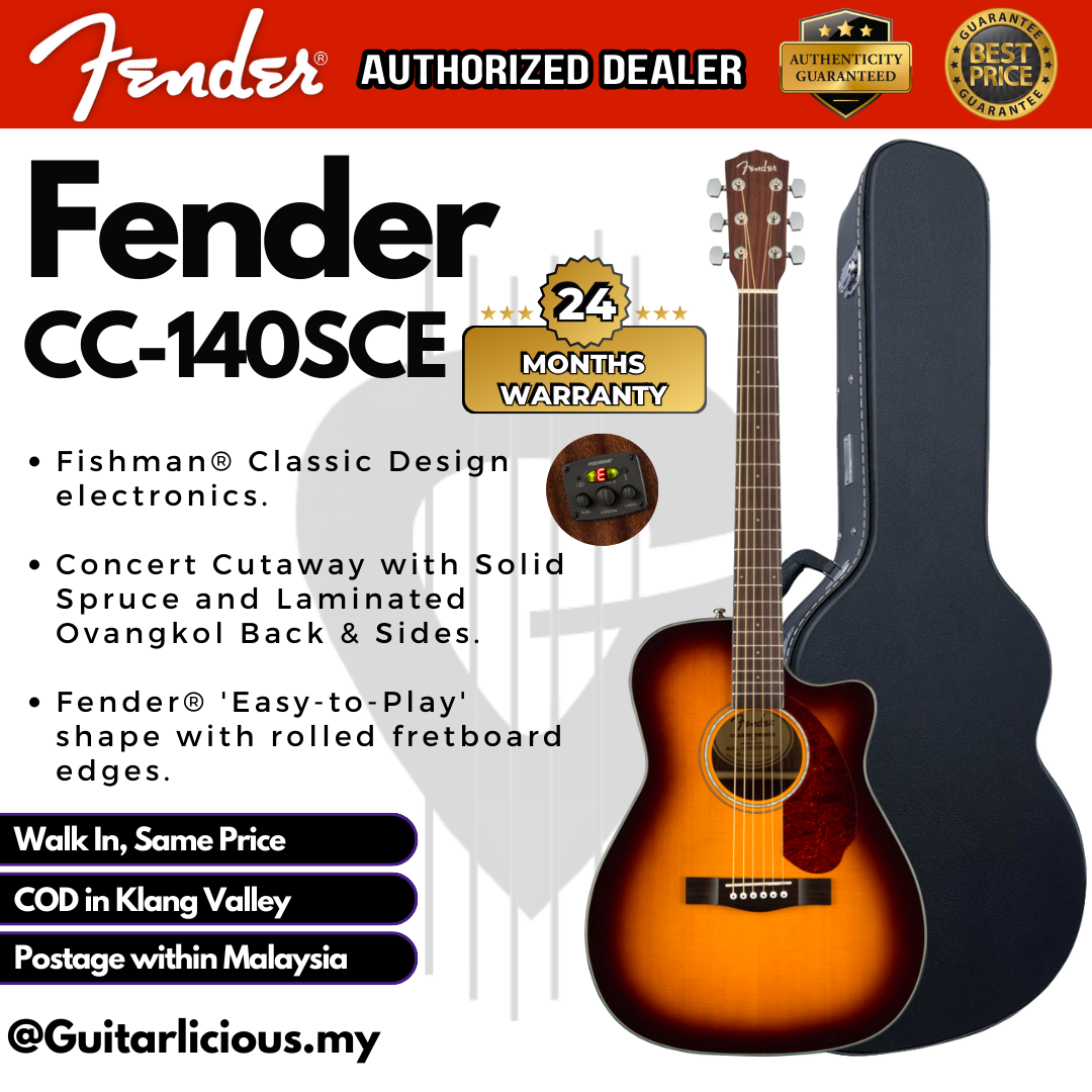 Acoustic - CC-140SCE, Sunburst - A