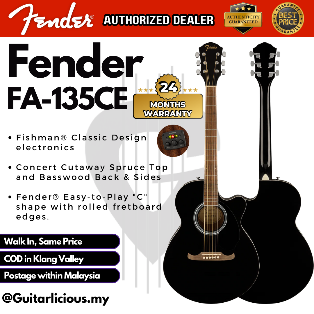 Acoustic - FA-135CE, Black - A