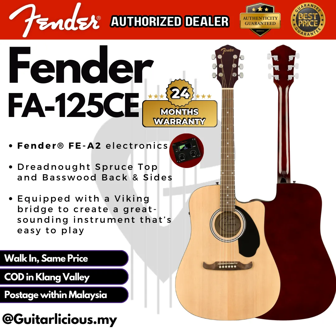 Acoustic - FA-125CE Fender, Natural - A