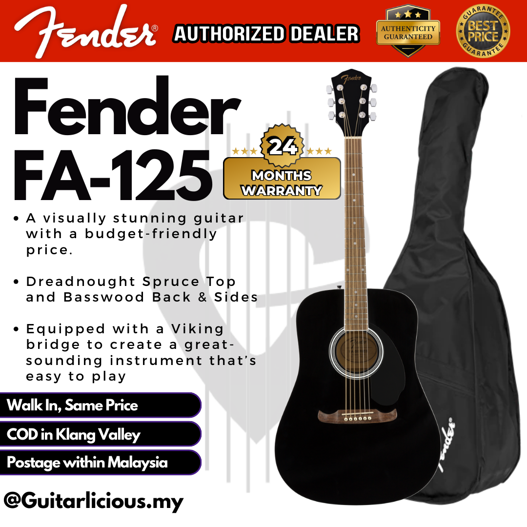 Acoustic - FA-125, Black - A