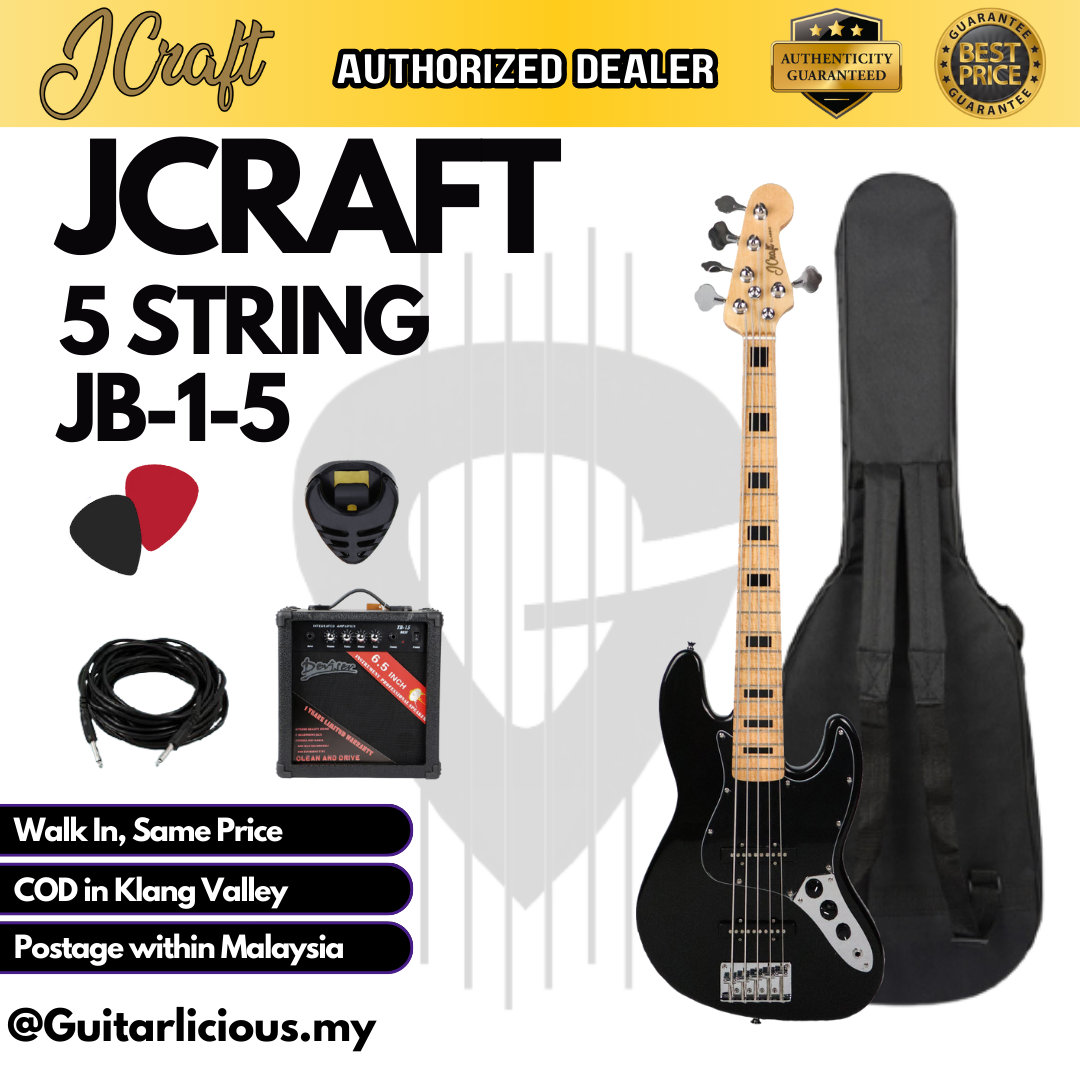 JCraft 5 String _ Black - Package C