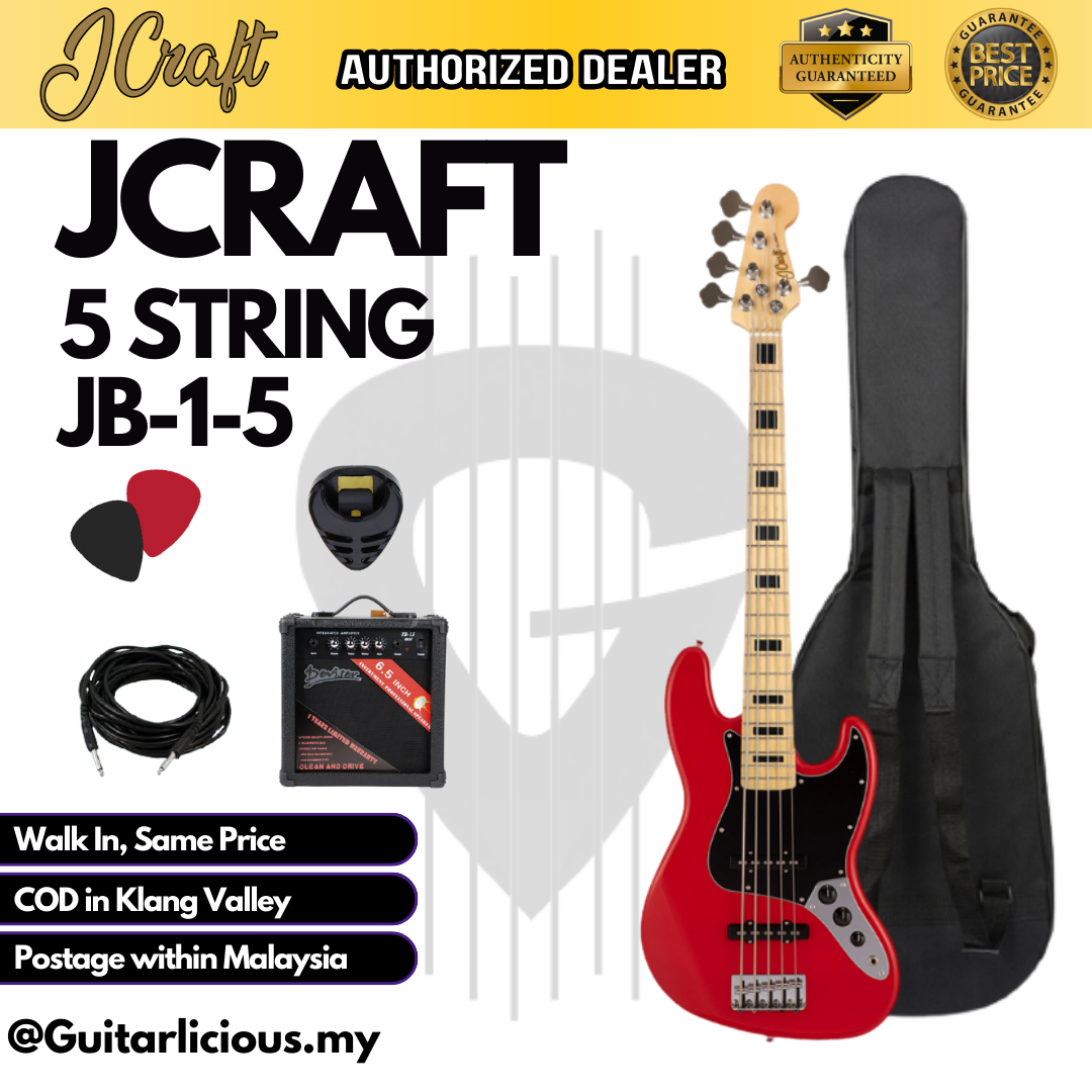 JCraft 5 String _ Red - Package C (2)
