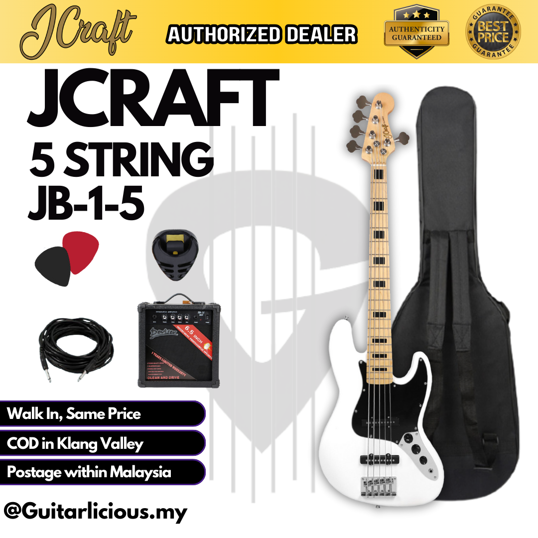 JCraft 5 String _ White - Package C (2)