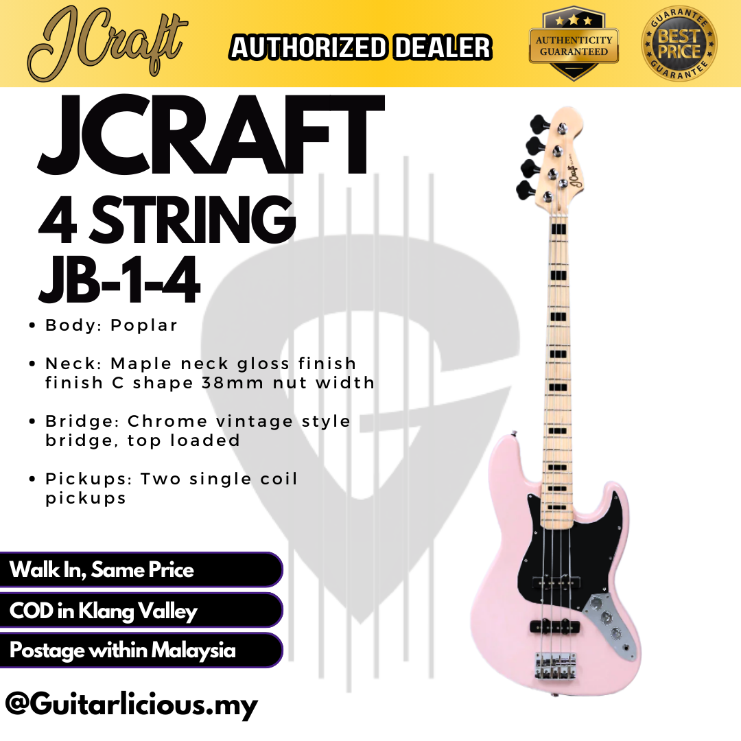 JCraft 4 String _ Pink Black - Package A (2)