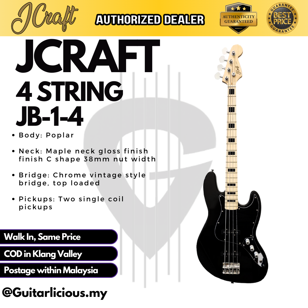 JCraft 4 String _ Black Black - Package A (2)